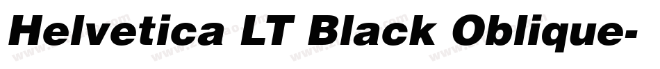 Helvetica LT Black Oblique字体转换